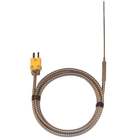 Digi-Sense Type-K Hypo Tip Probe 4"L Mini-Conn, SS 93607-22